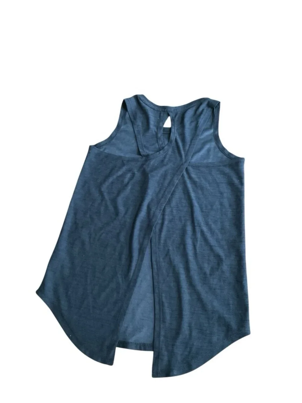 Old Navy Active Girls Charcoal Gray Open Back Tank Top Small (6-7)